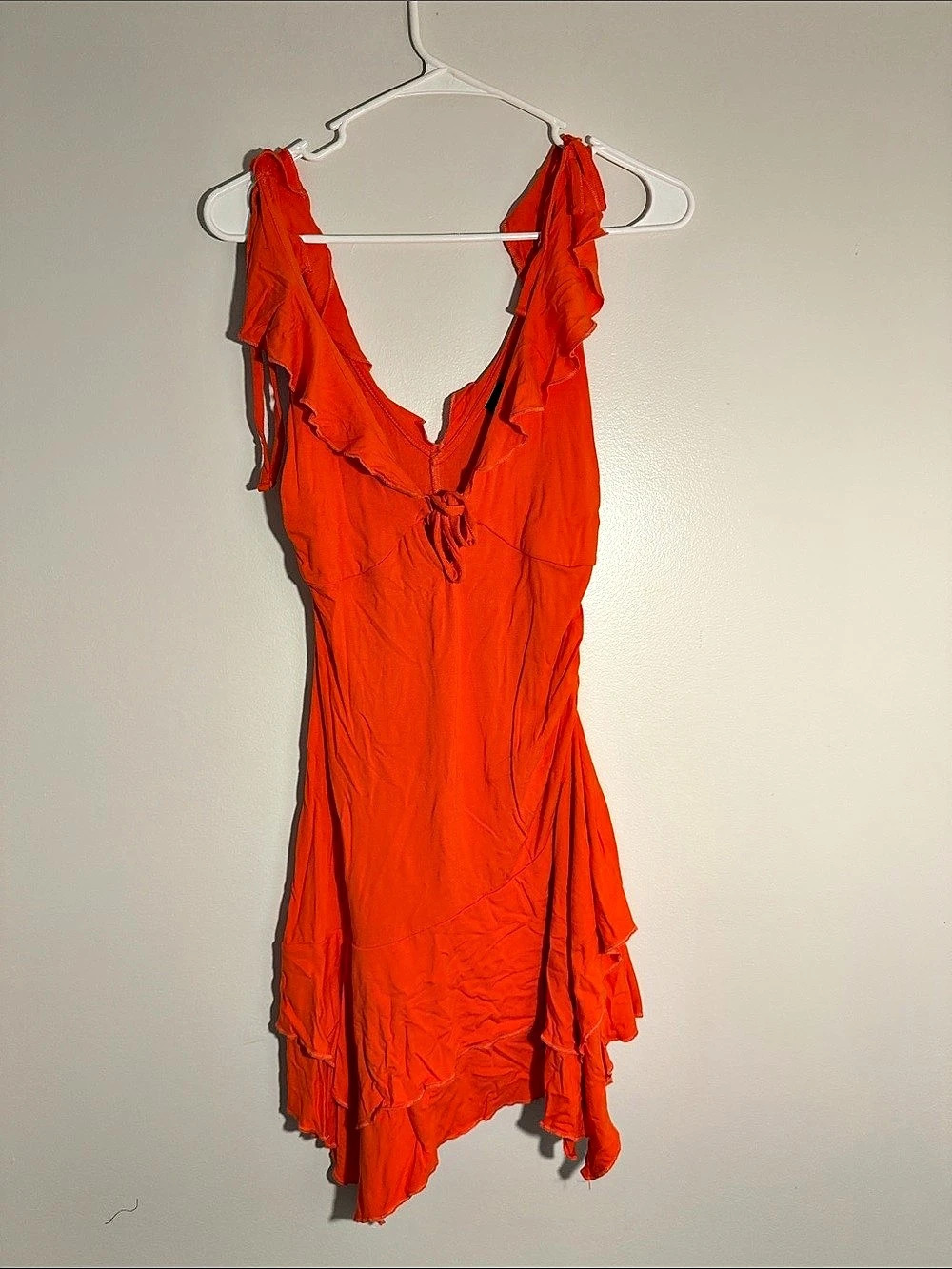 Wild Fable Ruffle Mini Dress in Orange Size XXS Like New